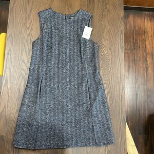 Theory Navy Multi Chevron Knit Dress